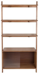 Zuiver Rise Walnut Design Wandkast Met Planken Walnoot - 90x35x180cm.