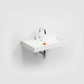 Clou Wash Me wastafel mineraalmarmer 70cm wit glans