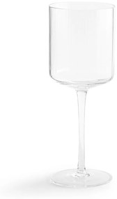 Set van 6 wijnglazen in geribbeld glas Stria