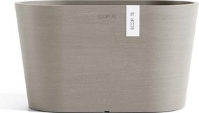 Ecopots bloempot Tokyo 30 met waterreservoir - Ovaal - Taupe - 30 x 17 x H17 cm