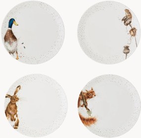 Dinerborden Fluffy Friends, 4-delig