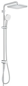 GROHE Tempesta 250 Cube Regendoucheset - 103.6cm - hoofddouche - 25cm - vierkante handdouche - 3 straalsoorten - met omstelkraan - chroom 26694001