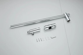 Saniclear Cube inbouw regendouche met inbouw douchekop 30x30cm, glijstang en 2 standen handdouche chroom