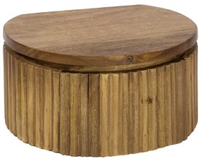 Zwevend Nachtkastje Rond Hout - 30x26x15cm.