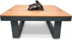 Happy Cocooning Horizon vuurtafel vierkant 95x95xH35 cm Smokey Anthracite