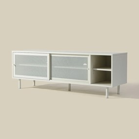 Tv-meubel Metaal Met Schuifdeuren Greige - 160x45x55cm.