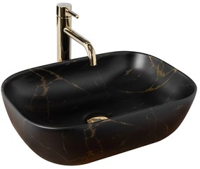 Opzetwastafel Rea Belinda Black Marble Mat