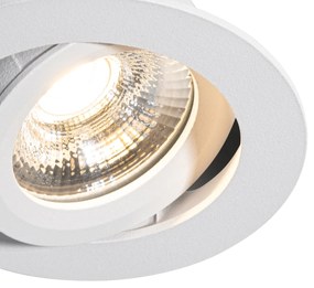 Set van 6 Moderne inbouwspots wit 8,2cm incl. LED IP54 ultra slim - Pupil Binnenverlichting Lamp