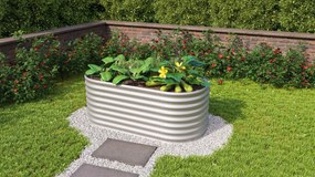 Vitavia zaaibed Vita Round 630 - Verhoogd zaaibed - 63 cm - Zincalume wit