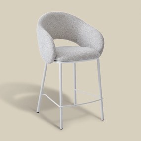 Moderne Barstoel Beige Met Armleuningen