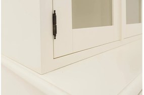 Goossens Buffetkast Nantes, 4 glasdeuren 4 dichte deuren, wit mdf, 203 x 210 x 63 cm, stijlvol landelijk