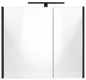 Best Design Happy spiegelkast met verlichting 60x60cm zwart mat