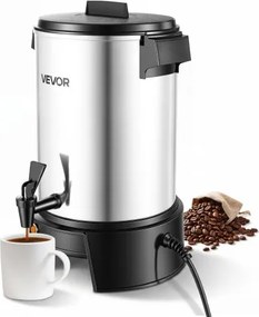 VEVOR Commerciële Warmwaterdispenser voor Koffie 4,5 L 30 Kopjes 1190 W, Warmwaterdispenser met Druppelvrije Kraan, Automatische Temperatuurregeling, voor Catering, Feesten, Kerken en Restaurants