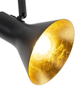 Moderne Spot / Opbouwspot / Plafondspot zwart met goud 3-lichts - Magno Modern E14 rond Binnenverlichting Lamp