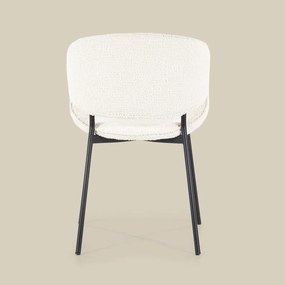 Boucle Eetkamerstoel Ronde Rug Beige