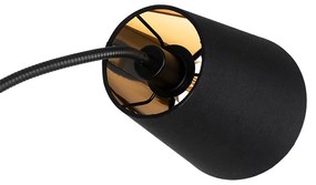 Moderne vloerlamp zwart 3-lichts - Carmen