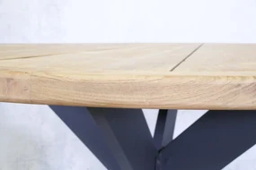 Rond Tuintafel  - Teak/Aluminium - Ø130 cm - Malta - SenS-Line