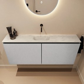 Mondiaz Ture DLux toiletmeubel 120cm plata met wastafel opalo midden zonder kraangat