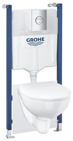 GROHE Solido Bau toiletset - Rapid SL inbouwreservoir - softclose zitting - bedieningsplaat chroom - glans Wit 39902000