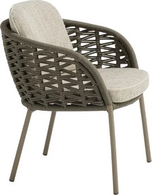 4 Seasons Outdoor Vera tuinstoel Mocca Tuinstoel   beige weerbestendig