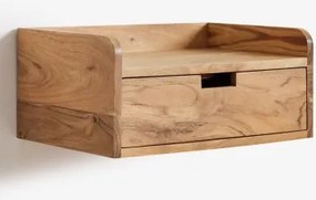 Pack Van 2 Zwevende Nachtkastjes 45x30 Cm Van Acaciahout Narbona Rustiek Acaciabruin - Sklum