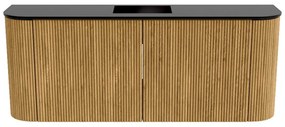 Mondiaz Joya 105cm toiletmeubel ronding links/rechts oak met wastafel faye midden zonder kraangat urban