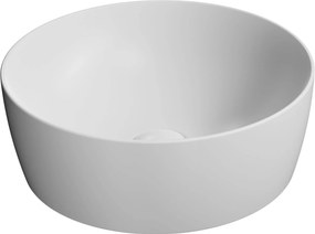 Ben Stilo ronde waskom Ø40x14cm keramiek mat wit