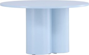 Salontafel Met Cilindervormige Poten Blauw - 80 X 80cm.