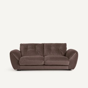 3-zits slaapbank in linnen fluweel, EDGAR