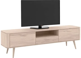 Goossens Tv Dressoir Bjarte, 2 deuren 1 lade 1 open vak 42 cm diep 180 cm breed