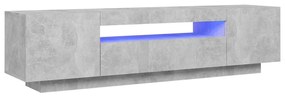 vidaXL Tv-meubel met LED-verlichting 160x35x40 cm betongrijs