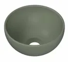 INK Otello XS waskom - 24x24x12cm Fontein kom rond porselein - mat retrogroen 0300245
