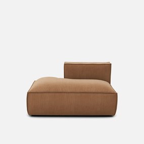 Links chaise longue-element voor modulaire bank, in ribfluweel, Seven