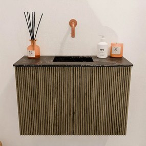 Mondiaz Joya DLux 60cm toiletmeubel dusk met wastafel faye midden zonder kraangat lava
