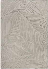 Handgetuft hoog-laag wollen vloerkleed Lino Leaf