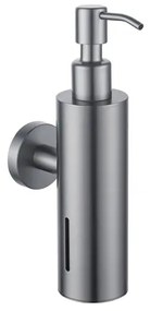 Fortifura Calvi zeepdispenser - wand - rond - Geborsteld Gunmetal PVD SW1111571