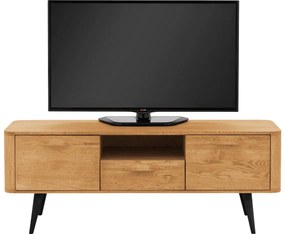 Goossens Tv Meubel Bjarte, 2 deuren 1 lade 1 open vak 135 cm breed