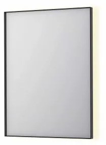INK SP32 spiegel - 60x4x80cm rechthoek in stalen kader incl indir LED - verwarming - color changing - dimbaar en schakelaar - geborsteld metal black 8410025