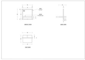 Industriële Wandplank Shelfie B - 35cm X 35cm