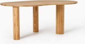 Eettafel Naruto van eikenhout in organische vorm, in verschillende formaten
