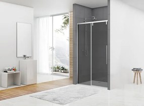 van Rijn ST06 softclose douchedeur met rookglas chroom 180x200cm