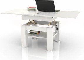 CLEO witte, uitschuifbare salontafel