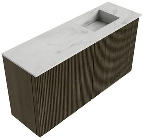 Mondiaz Joya DLux 80cm toiletmeubel shadow met wastafel faye rechts 1 kraangat opalo