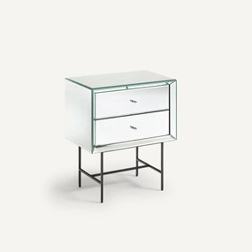 Nachtkastje in MDF en spiegel, Khonsou