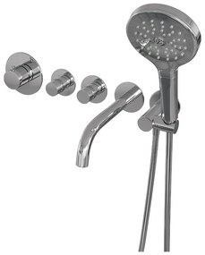 Brauer Chrome Edition inbouw badkraan met uitloop en 3 standen handdouche chroom