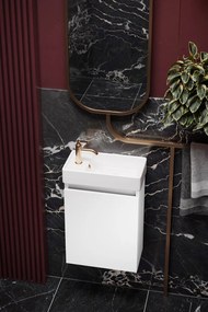 Fontana Bano toiletmeubel mat wit 40x22cm met glans witte fontein
