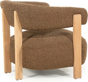Armleuningstoel Boucle Bruin
