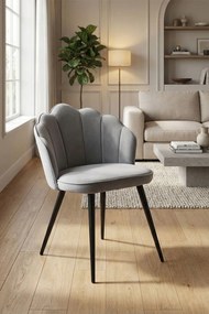 Blume Fluwelen Stoel Zwart Poten