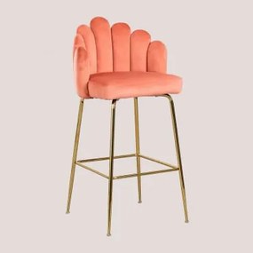 Markina Fluwelen Hoge Kruk Koraal Mousse & ↑75 Cm - Sklum
