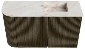 Mondiaz Joya DLux 70cm toiletmeubel ronding links shadow met wastafel faye rechts zonder kraangat frappe